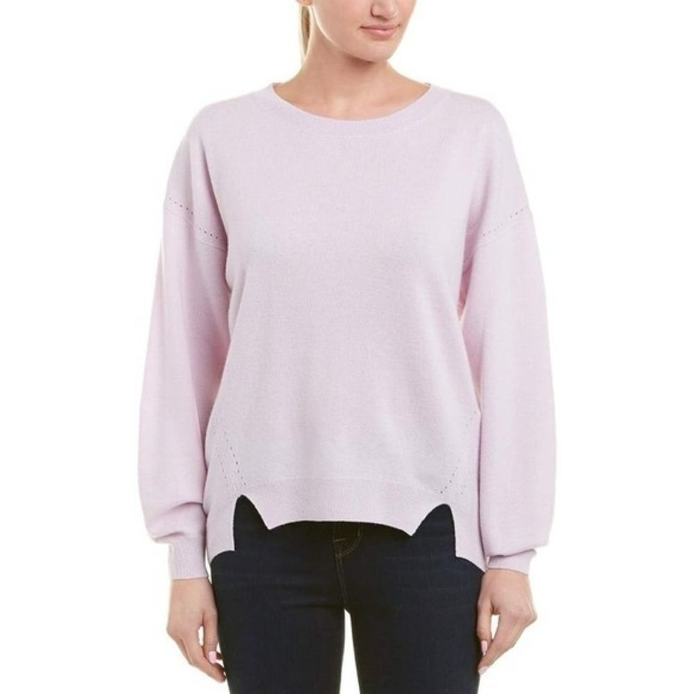 Joie Wool Split Hem Pullover Pink Sweater Size Medium